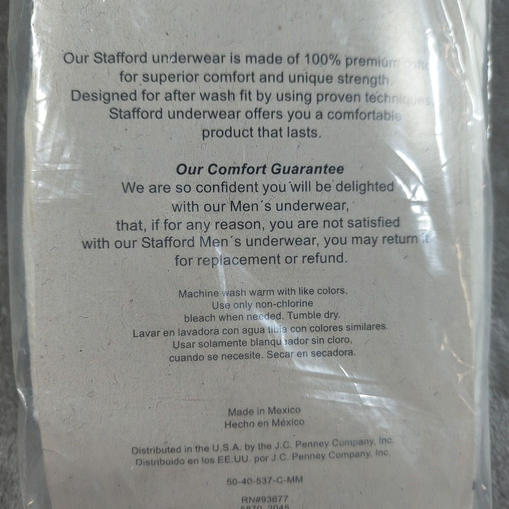 Vintage Stafford Comfort Collection Briefs Mens 36 Full Cut 3 Pack Underwear New - Picture 4 of 9